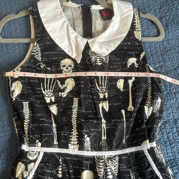 ModCloth Folter Halloween skeleton dress size small - Picture 4 of 7